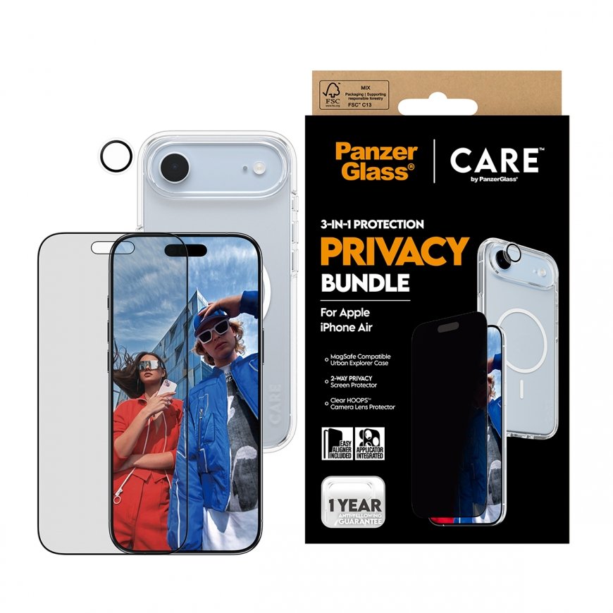 PanzerGlass ® | CARE by ® 3-in-1 Flagship Privacy Bundle iPhone Air – 2