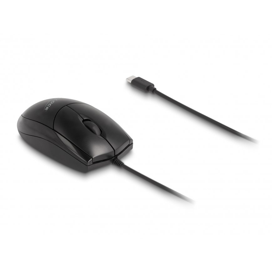 DeLOCK 12114 hiiri Universaali Molempikätinen USB Type-C Optinen 1200 DPI – 2