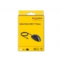 DeLOCK 12114 pele Universāls Abām rokām USB Veids-C Optisks 1200 DPI DeLOCK 12114 pele Universāls Abām rokām USB Veids-C Optisks 1200 DPI