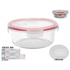 1300 ml Round Lunch Box, 8,5 x 20 x 20 cm, KITCHEN&GO