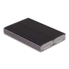 DeLOCK 42028 tallennusaseman kotelo SSD-kotelo musta, Harmaa M.2