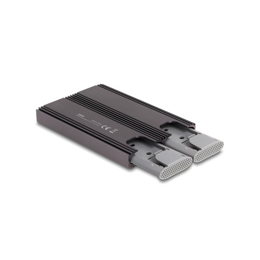 DeLOCK 42028 tallennusaseman kotelo SSD-kotelo musta, Harmaa M.2 – 3