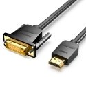 Vention ABFBI video kabeļu aksesuārs 3 m HDMI Type A (Standard) DVI-D Melns Vention ABFBI video kabeļu aksesuārs 3 m HDMI Type A (Standard) DVI-D Melns