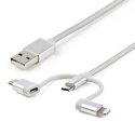 StarTech.com LTCUB1MGR USB-kaabel USB 2.0 1 m USB A Micro-USB B Hõbe StarTech.com LTCUB1MGR USB-kaabel USB 2.0 1 m USB A Micro-USB B Hõbe