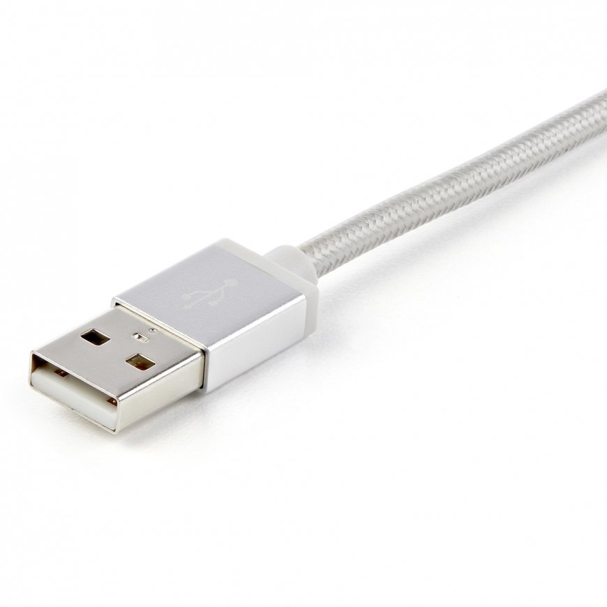 StarTech.com LTCUB1MGR USB kabelis USB 2.0 1 m USB A Micro-USB B Sudrabs – 2
