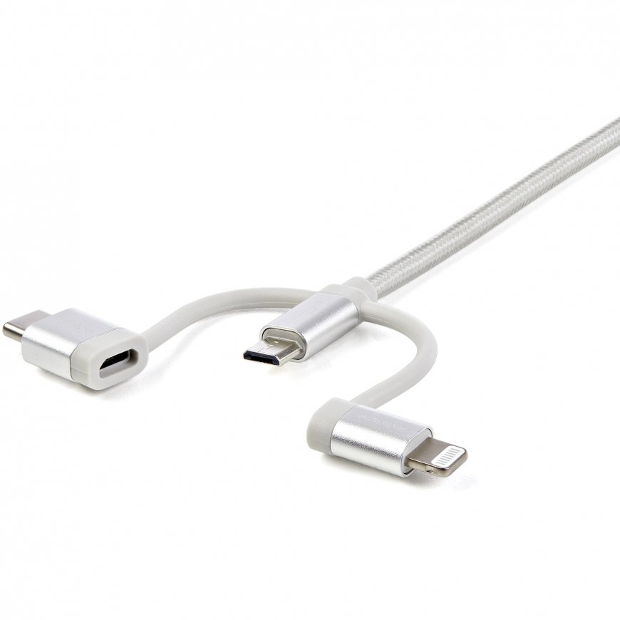StarTech.com LTCUB1MGR USB-kaapeli USB 2.0 1 m USB A Micro-USB B Hopea – 3
