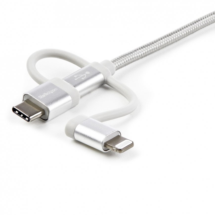 StarTech.com LTCUB1MGR USB kabelis USB 2.0 1 m USB A Micro-USB B Sidabras – 4
