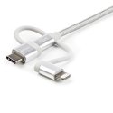 StarTech.com LTCUB1MGR USB kabelis USB 2.0 1 m USB A Micro-USB B Sidabras StarTech.com LTCUB1MGR USB kabelis USB 2.0 1 m USB A Micro-USB B Sidabras