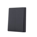 SmartWise wall switch front panel, black, 2-button SmartWise wall switch front panel, black, 2-button
