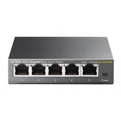 TP-Link TL-SG105E Vadīts L2 Gigabit Ethernet (10/100/1000) Melns