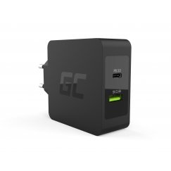 Green Cell CHAR10 зарядное устройство для мобильных устройств Универсальная Черный Кабель переменного тока Для помещений
