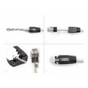 DeLOCK 66903 laido jungtis RJ-45 Juoda, Metalinis