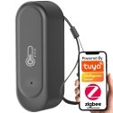 Водонепроницаемый датчик температуры и влажности черный Zigbee Tuya Водонепроницаемый датчик температуры и влажности черный Zigbee Tuya