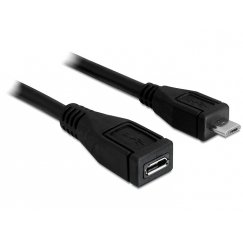 DeLOCK 83248 USB kabelis USB 2.0 1 m Micro-USB B Juoda