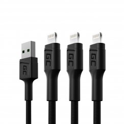 Green Cell KABGCSET06 кабель с разъемами Lightning 2 m Черный