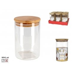 Borosilicate Glass Jar 950 ML., 17,5 × 10 × 10 cm, KITCHEN&GO