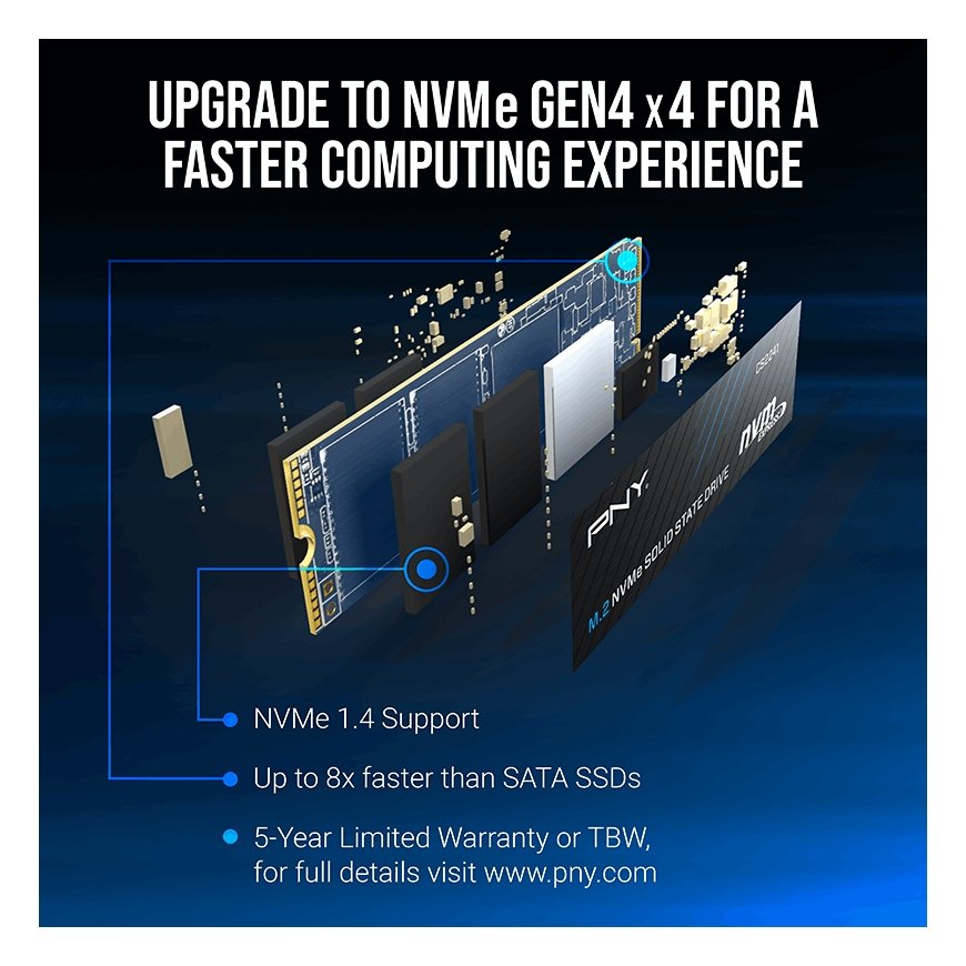 PNY CS2241 1TB M.2 NVME PCI Express 4.0 3D NAND – 4