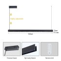 Immax NEO-MADEIRA черный деревянный линейный 122см26Вт на шнуре Tuya WIFI МАЯК CCT с регулируемой яркостью