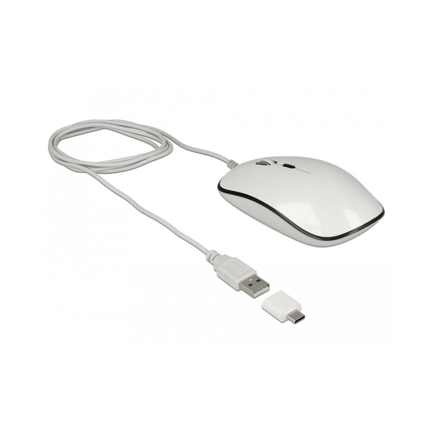 DeLOCK 12532 kompiuterio pelė Biuras Abiems rankoms USB A tipo Optinis 3200 DPI