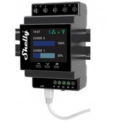 Shelly Pro Dual Cover / Shutter PM jaudas relejs Melns
