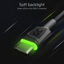 Green Cell KABGC13 USB kabelis USB 2.0 2 m USB A USB C Melns