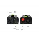 Green Cell Przetwornica napicia PowerInverter LCD 12 V 500W/1000W Przetwornica samochodowa z wywietl Green Cell Przetwornica napicia PowerInverter LCD 12 V 500W/1000W Przetwornica samochodowa z wywietl
