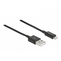 DeLOCK USB data and power cable for iPhone, iPad, iPod black 1 m