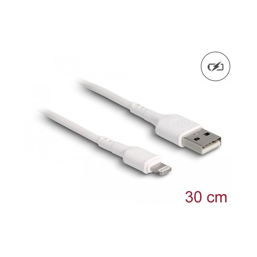 DeLOCK 87866 кабель с разъемами Lightning 0,3 m Белый – 2