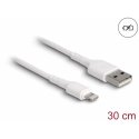 DeLOCK 87866 lightning kabelis 0,3 m Balts