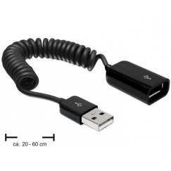 DeLOCK USB 2.0 0.6m USB kabelis 0,6 m USB A Juoda