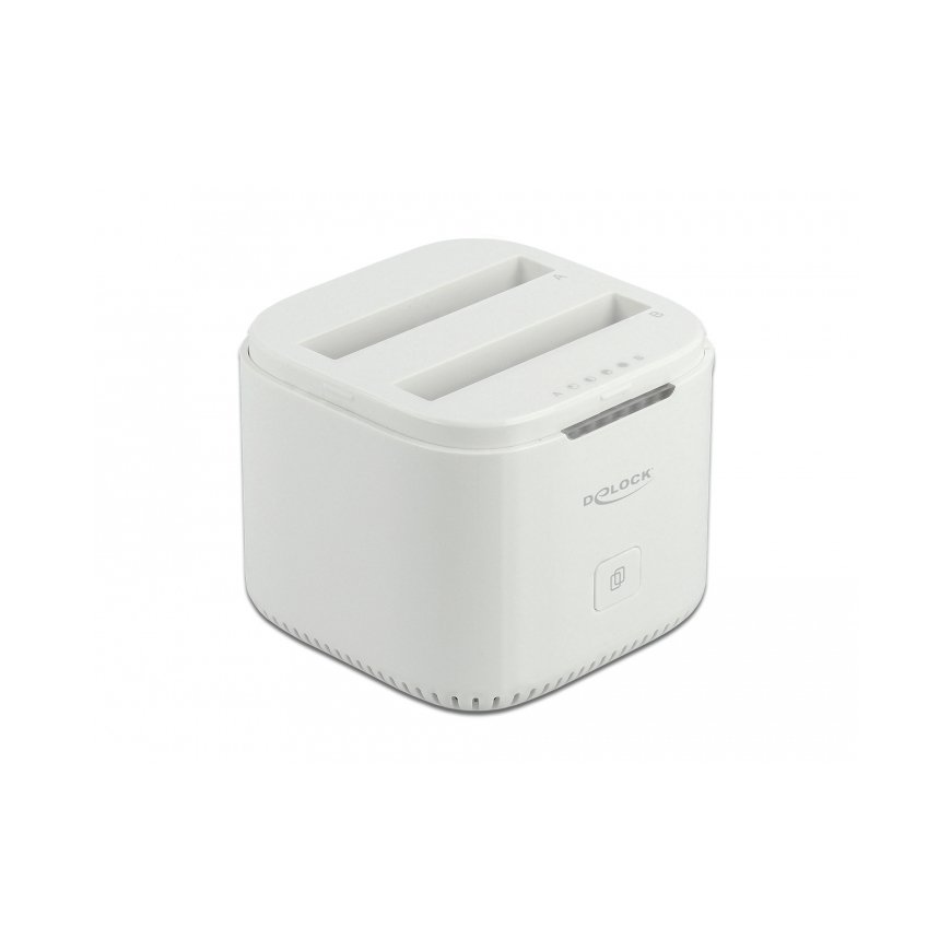 DeLOCK USB Type-C™ 3.2 Docking Station for 2 x 2.5″ SATA HDD / SSD with Clone Function – 2