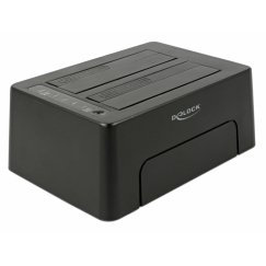 DeLOCK 63957 tallennusaseman telakointiasema USB 3.2 Gen 2 (3.1 Gen 2) Type-C musta