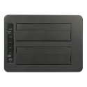 DeLOCK 63957 HDD/SSD dokstacija USB 3.2 Gen 2 (3.1 Gen 2) Type-C Melns DeLOCK 63957 HDD/SSD dokstacija USB 3.2 Gen 2 (3.1 Gen 2) Type-C Melns