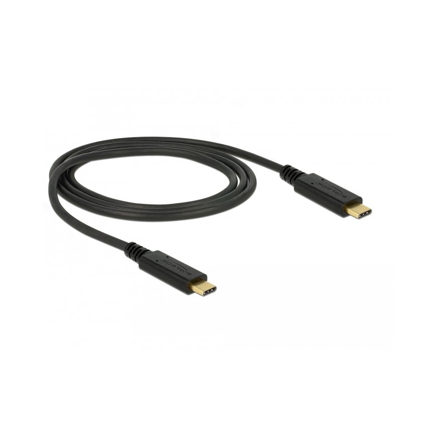 DeLOCK 83661 USB кабель USB 3.2 Gen 2 (3.1 Gen 2) 1 m USB C Черный