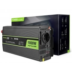 Green Cell INV09 virta-adapteri ja vaihtosuuntaaja Auto 1000 W musta