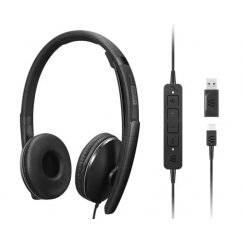 Lenovo 4XD1M45627 austiņas un brīvroku komplekts Vadu USB Veids-C Melns