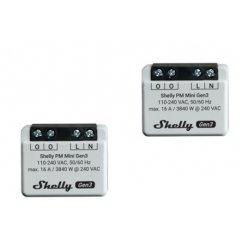 Shelly PM Mini Gen3 Išmanusis jungiklis 1P Pilka
