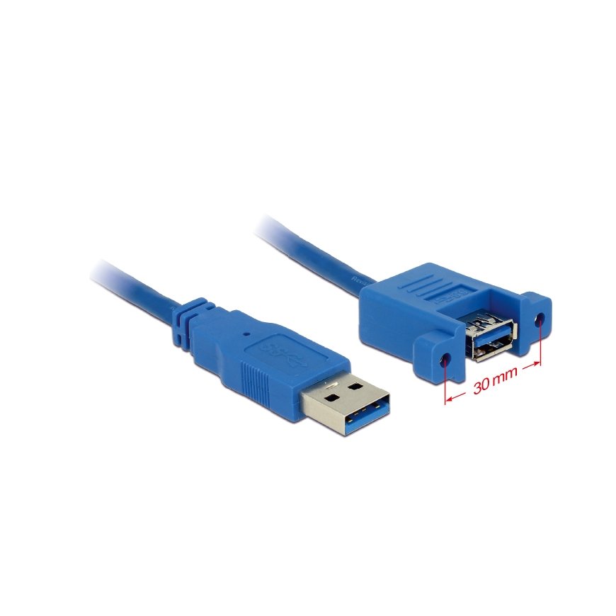 DeLOCK USB 3.0 A, 1m USB-kaapeli USB 3.2 Gen 1 (3.1 Gen 1) USB A Sininen – 2