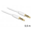 DeLOCK 3.5mm - 3.5mm, 0.5m garso kabelis 0,5 m Balta