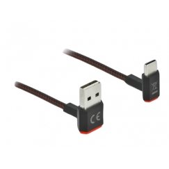 DeLOCK EASY-USB 2.0 Cable Type-A male to USB Type-C male angled up / down 0.2 m black