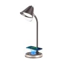 Immax FINCH LED galda lampa ar Qi uzlādējamu brūnu +zelta elementiem