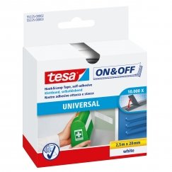 TESA 55225-02 konksuga ja aasaga kinnitus Valge 1 tk