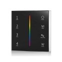 RGB RF tālvadības pults, 4 zonas, melnais panelis TUYA SD sērija RGB RF tālvadības pults, 4 zonas, melnais panelis TUYA SD sērija