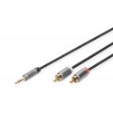 Digitus DB-510330-010-S audio kabelis 1 m 2 x RCA Melns Digitus DB-510330-010-S audio kabelis 1 m 2 x RCA Melns