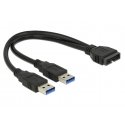 DeLOCK 0.25m USB3.0/2xUSB3.0 USB kabelis USB 3.2 Gen 1 (3.1 Gen 1) 0,25 m 2 x USB A Juoda DeLOCK 0.25m USB3.0/2xUSB3.0 USB kabelis USB 3.2 Gen 1 (3.1 Gen 1) 0,25 m 2 x USB A Juoda