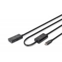 Digitus DA-73109 USB-kaapeli USB 3.2 Gen 1 (3.1 Gen 1) 10 m USB C musta Digitus DA-73109 USB-kaapeli USB 3.2 Gen 1 (3.1 Gen 1) 10 m USB C musta