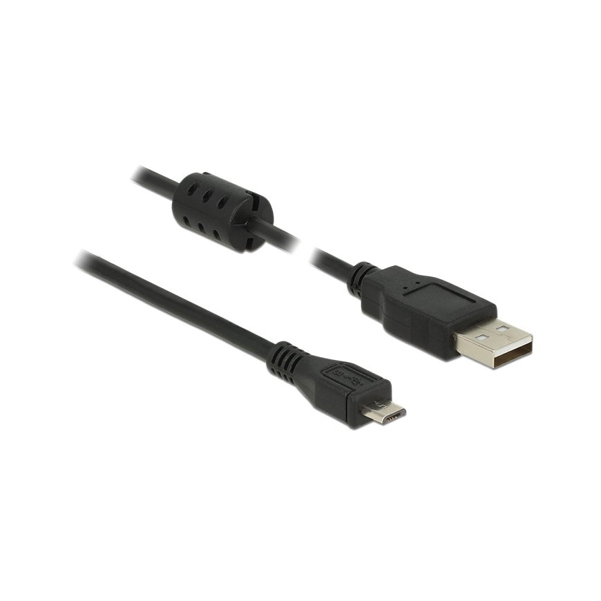 DeLOCK 84902 USB-kaabel USB 2.0 1,5 m USB A Micro-USB B Must