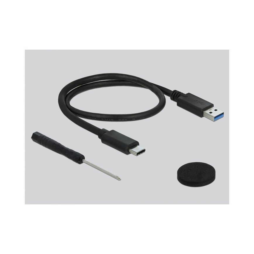 DeLOCK 42611 saugojimo diskų korpusas HDD / SSD aptvaras Juoda, Balta 2.5" – 3