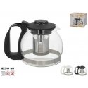 Glass Teapot with Metal Infuser 1,2 l, 18,5 x 13 x 13,5 cm, KITC Glass Teapot with Metal Infuser 1,2 l, 18,5 x 13 x 13,5 cm, KITC