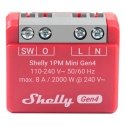 Shelly 1PM Mini Gen4 Älykytkin Punainen